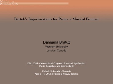 Bartók’s Improvisations for Piano: a Musical Frontier